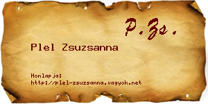 Plel Zsuzsanna névjegykártya